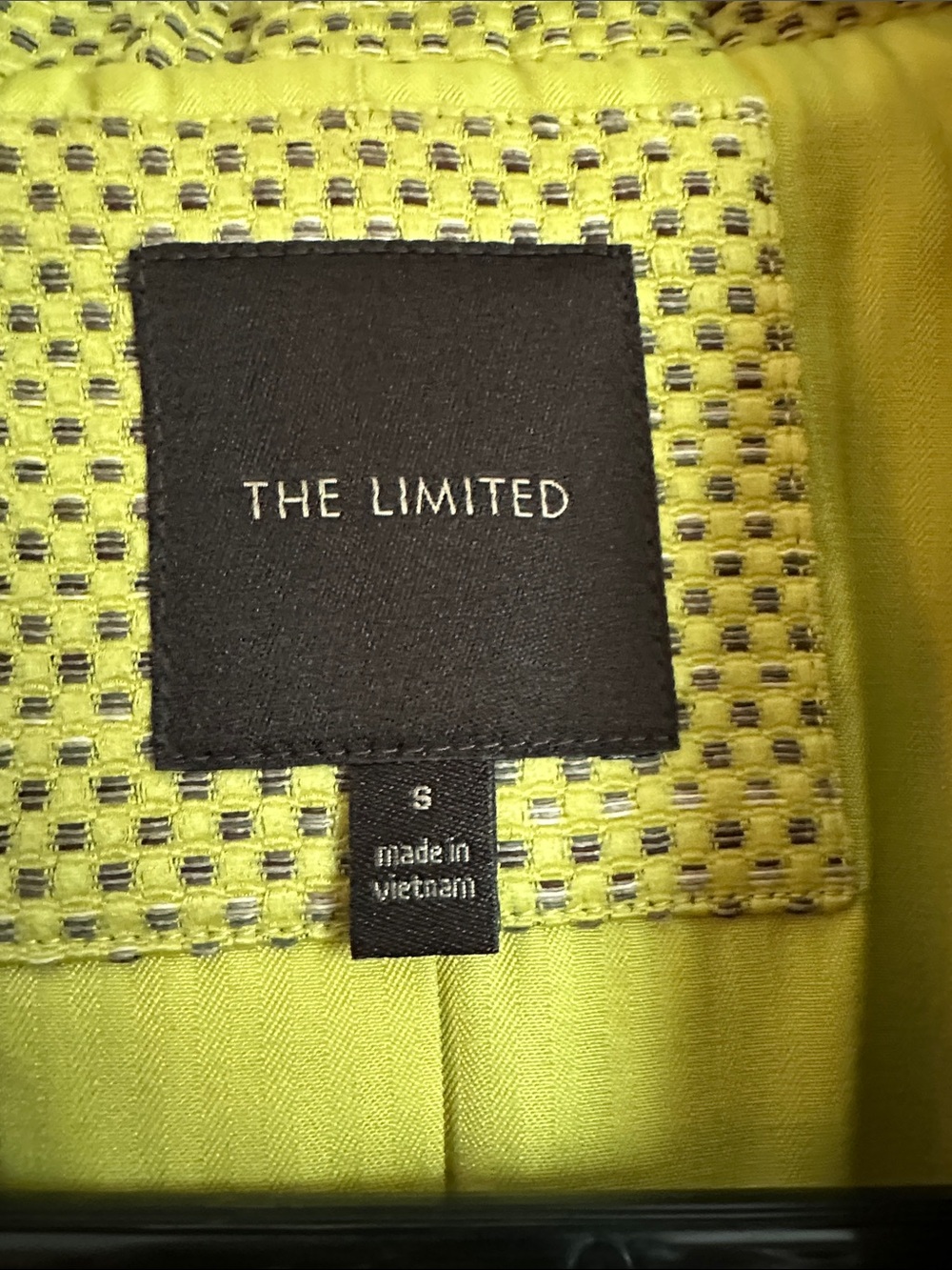 The Limited Chartreuse Short Sleeve Belted Blazer - Picture 3 of 6